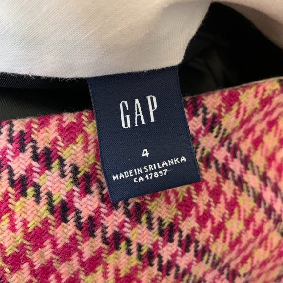 Gap Wool Skirt in Multicolour Plaid (Size US 4/waist 29"/length 22.25") - Picture 3 of 4